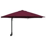 vidaXL Parasol de jardin Rouge  Noir 248 x 248 x 148 cm