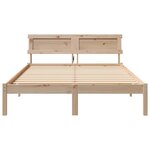 vidaXL Cadre de lit Marron 135 x 190 cm Bois massif en pin