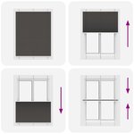 vidaXL Store plissé noir 110x150 cm largeur du tissu 109 4cm polyester