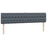vidaXL Sommier à lattes de lit et matelas gris foncé 180x220cm velours
