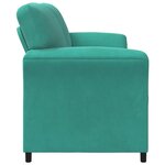 vidaXL Sofa 3 places Turquoise 198 x 83 x 95 cm Velours