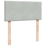 vidaXL Sommier à lattes de lit et matelas Gris clair 80x200 cm Velours