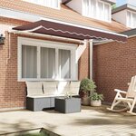 vidaXL Auvent Rétractable Marron 250 x 200 cm tissu