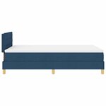 vidaXL Lit boxspring avec matelas avec matelas Bleu 120 x 190 cm tissu
