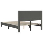 vidaXL Cadre de lit Gris foncé 140 x 190 cm Tissu en velours côtelé
