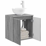vidaXL Vanité de lavabo mural Sonoma gris 49 5 x 41 x 64 5 cm