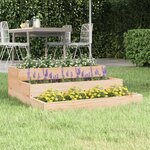 vidaXL Jardinière 78x78x27 cm Bois massif de pin