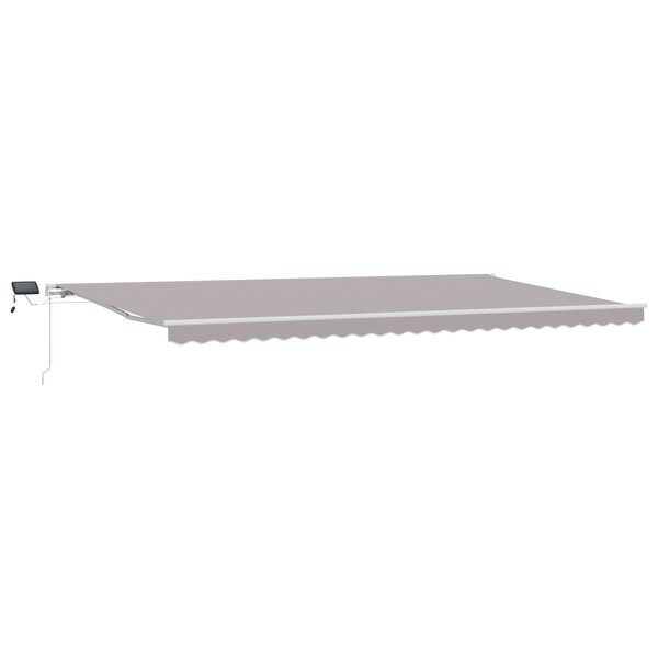 vidaXL Auvent rétractable manuel avec LED gris clair 600x350 cm