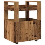 vidaXL Chariot de cuisine Bois ancien 60 x 45 x 80 cm