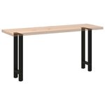 vidaXL Pieds de table console Noir 2 pièces 28 x (72-73) cm Acier
