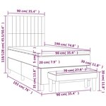 vidaXL Sommier à lattes de lit avec matelas Bleu foncé 90x190 cm