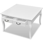 vidaXL Table basse avec 4 tiroirs Blanc