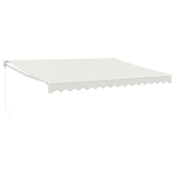 vidaXL Auvent rétractable crème 4 5x3 m tissu et aluminium