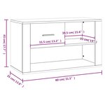 vidaXL Armoire à chaussure Blanc brillant 80x35x45 cm Bois ingénierie