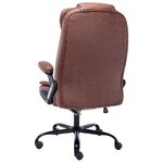 vidaXL Chaise de bureau marron clair similicuir daim