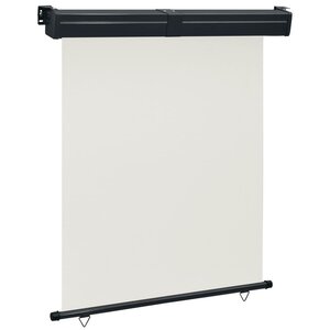 vidaXL Auvent latéral de balcon 145x250 cm Crème