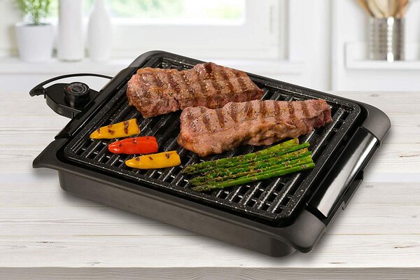 GRILL INTERIEUR SANS FUMEE pour Grillades Légumes Viande Barbecue -STARLYF