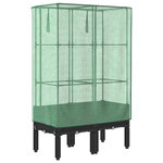 vidaXL Jardinière surélevée avec housse aspect rotin 80x40x140 cm