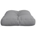 vidaXL Coussin de palette gris 50x40x12 cm tissu