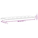 vidaXL Coussins de banc de jardin lot de 2 multicolore 200x50x7 cm