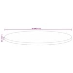 vidaXL Dessus de table Ø 70x2 5 cm rond bois massif de récupération