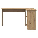 vidaXL Bureau chêne artisanal 142 x 102 x 73 cm Bois d'ingénierie