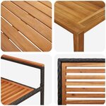vidaXL Ensemble de salle à manger pour jardin 5 Pièces Noir