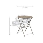 Table ronde en acier 60 cm cuba