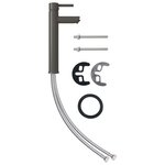 vidaXL Lavabo de bain avec robinet et drain à poussoir Verre trempé