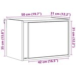 vidaXL Tables de chevet murales avec lumières LED 2 Pièces noir