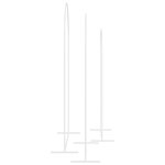 vidaXL Arche de mariage 3 Pièces Blanc Acier