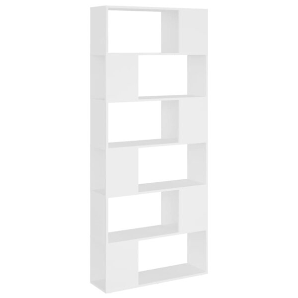 vidaXL Bibliothèque/Séparateur de pièce Blanc Bois d'ingénierie