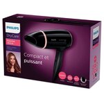 Philips seche-cheveux thermoprotect bhd004/10 compact et puissant - noir / rose