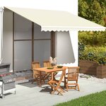 vidaXL Tissu de remplacement pour auvent Crème 4 5x3 5 m