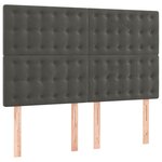 vidaXL Sommier à lattes de lit et matelas Gris foncé 140x200cm Velours