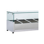 Table pizza réfrigérée 2 portes - profondeur 800 - cool head - r290 - acier inoxydable2pleine 1500x800x1040mm