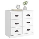 vidaXL Buffet blanc brillant 70x35 5x67 5 cm bois d'ingénierie