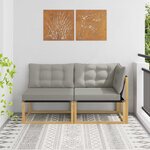vidaXL Unité de canapé sectionnel Blanc 162 5 x 83 x 73 cm