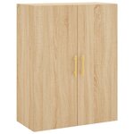 vidaXL Buffet haut Chêne sonoma 69 5x34x180 cm Bois d'ingénierie