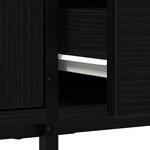 Meuble TV vidaXL avec tiroir Noir Chêne 200x25x44 cm Bois d'ingénierie