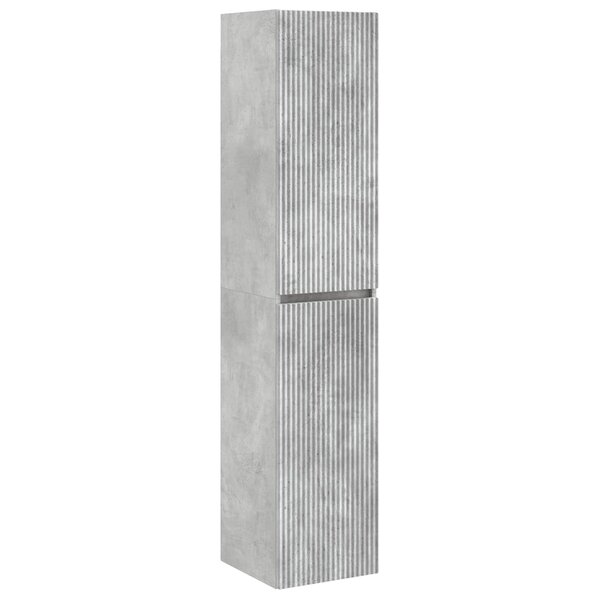 vidaXL Cabinet de Salle de Bain Mural Gris béton 33 x 34 5 x 160 cm