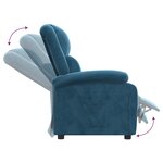 vidaXL Fauteuil inclinable bleu velours