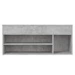 vidaXL Banc à chaussures Gris béton 105x30x45 cm Bois d'ingénierie