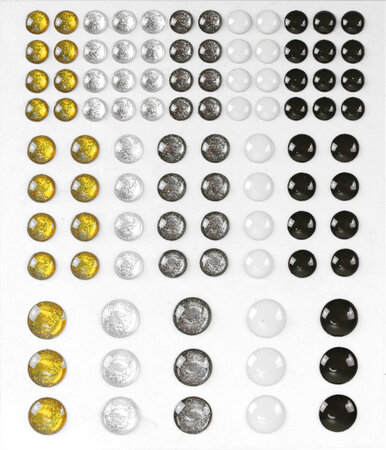 Sticker epoxy rond neutre pailletté 0 5 à 1cm x 95 pièces