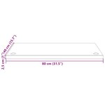 vidaXL Dessus de bureau blanc 80x40x2 5 cm bois massif de pin