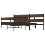 vidaXL Cadre de lit en métal sans matelas chêne marron 193x203 cm