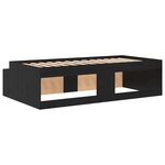 vidaXL Cadre de lit Chêne noir 90x200 cm