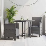 vidaXL Chaise de jardin 2 Pièces Gris clair 53 x 49 x 85 cm PP