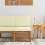 vidaXL Sofa de milieu extérieur Bois d'Acacia Massif Naturel