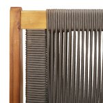 vidaXL Banc de jardin Gris 76x122x73 cm en bois massif d'acacia